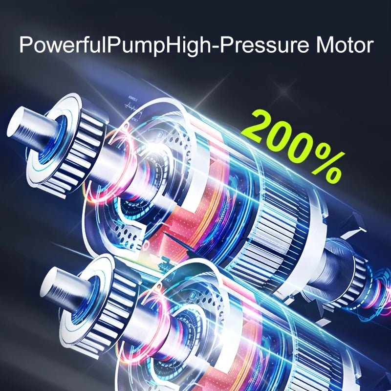 Kompresor Samochodowy Bezprzewodowy 150PSI — 3x Szybsze Pompowanie, Wyświetlacz Cyfrowy
