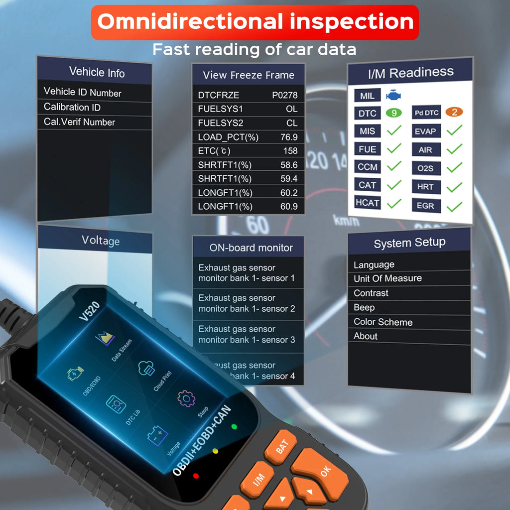 OBD2 Skaner Diagnostyczny — Czytnik Kodów Błędów do Samochodu